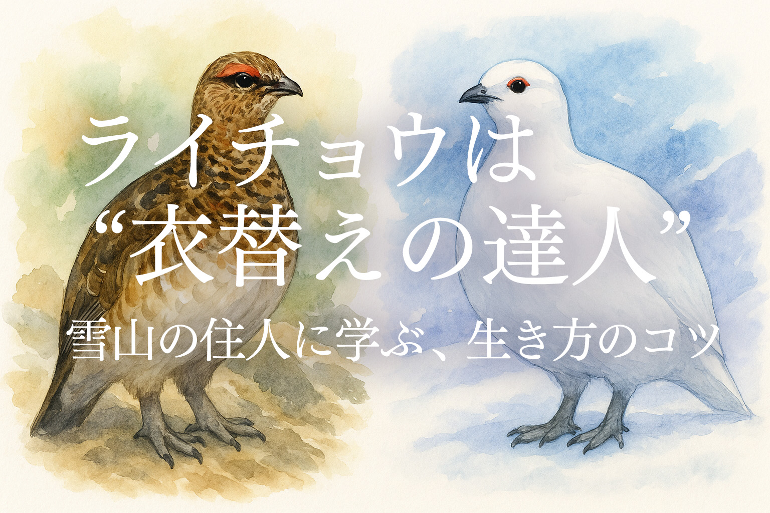 ライチョウは“衣替えの達人”―雪山の住人に学ぶ、生き方のコツ